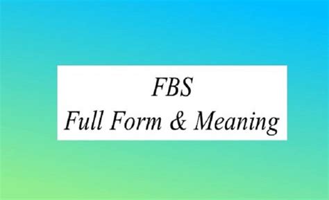 fbs in medical terms|FBS .